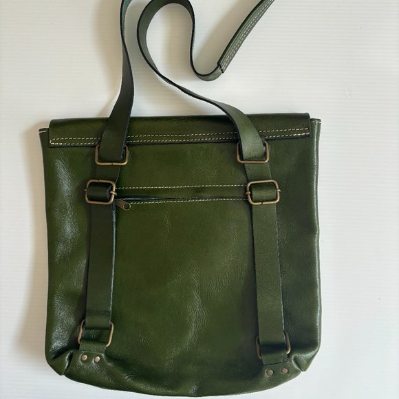 Green Leather Backpack/Satchel main image 4
